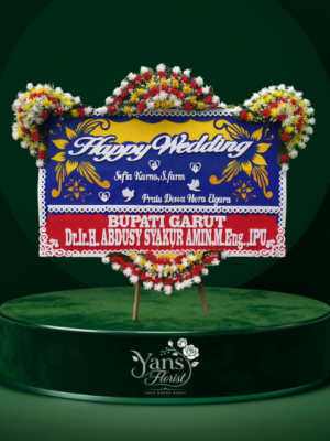 Bunga Papan Happy Wedding