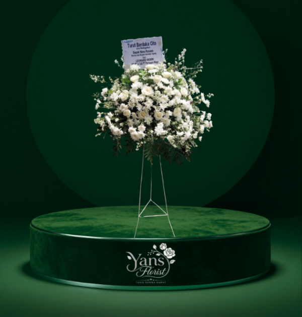 Standing Flower Garut Turut Berduka Cita elegan untuk belasungkawa dari Yans Florist
