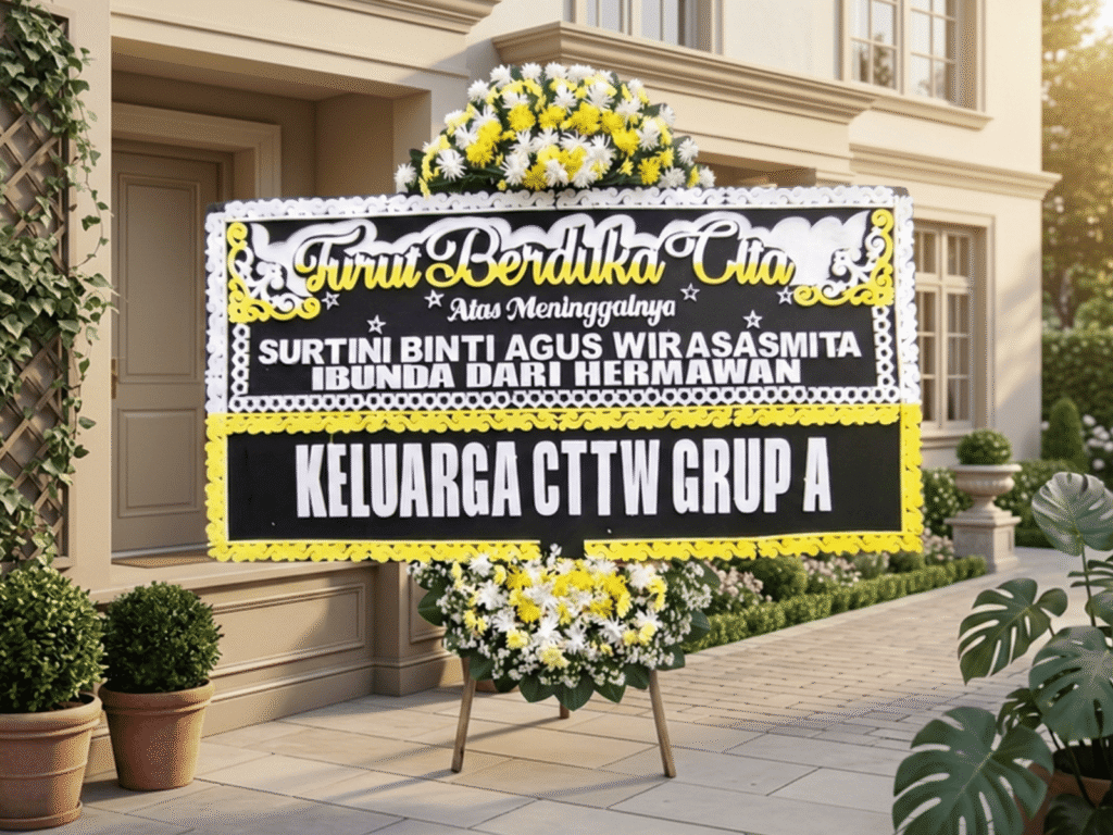 Toko bunga Banjarwangi dari Yans Florist dengan karangan bunga duka dan bunga papan elegan
