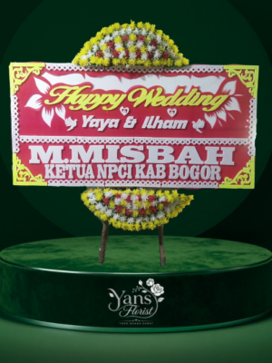 Toko Bunga Garut Bunga Papan Happy Wedding
