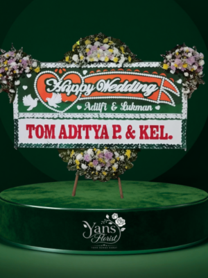 bunga-papan-happy-wedding-Maripari-Sukawening Bunga Papan Happy Wedding Maripari | Toko Bunga Sukawening