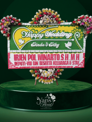 Bunga Papan happy wedding Talegong