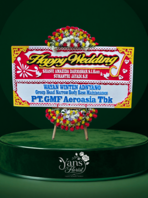 Bunga Papan Happy Wedding Tasikmalaya