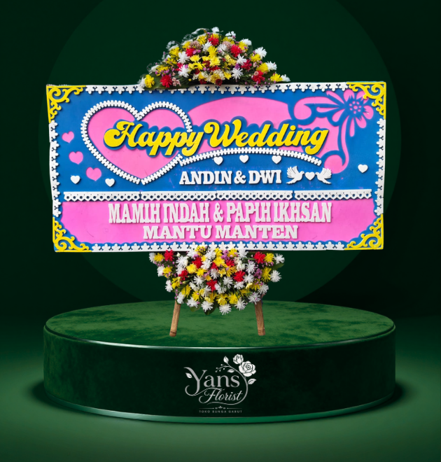 Bunga Papan Pernikahan Dari Yans Florist