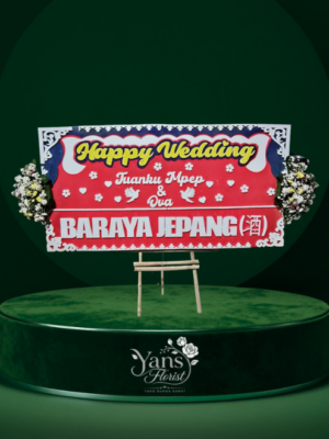 bunga papan wedding sukajaya