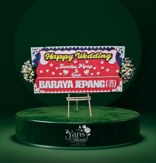 bunga papan wedding sukajaya
