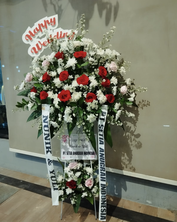 Standing Flower Happy Wedding