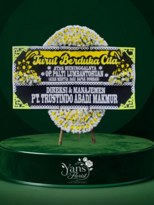 bunga-papan-duka-cita-hitam-elegan.jpg Bunga Papan Turut Berduka Cita Board Hitam Kuning Yans Florist Garut