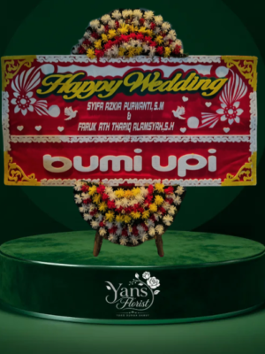 bunga-papan-wedding-mewah-yans-florist Bunga Papan Wedding Mewah – Board Merah Kuning dari yans florist