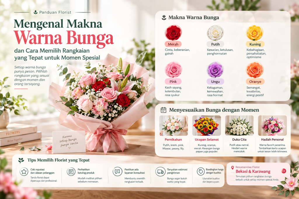 makna warna bunga